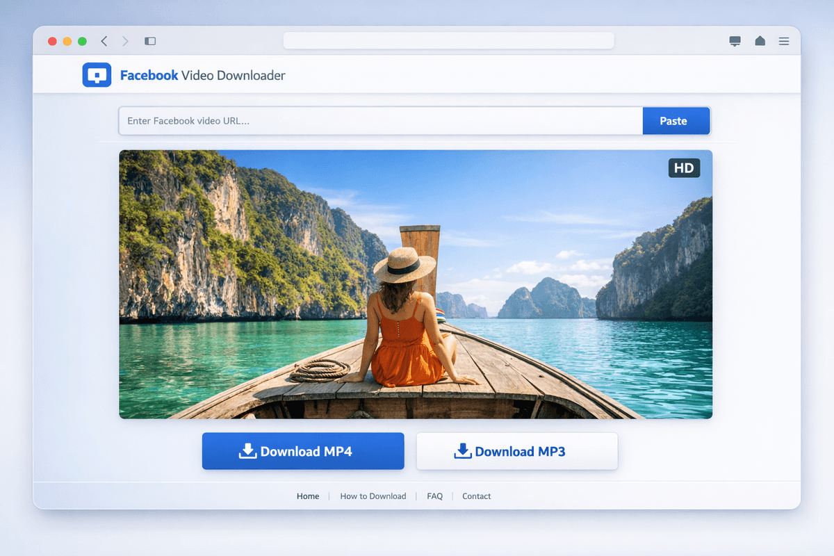 Using Facebook video downloader online to save HD videos