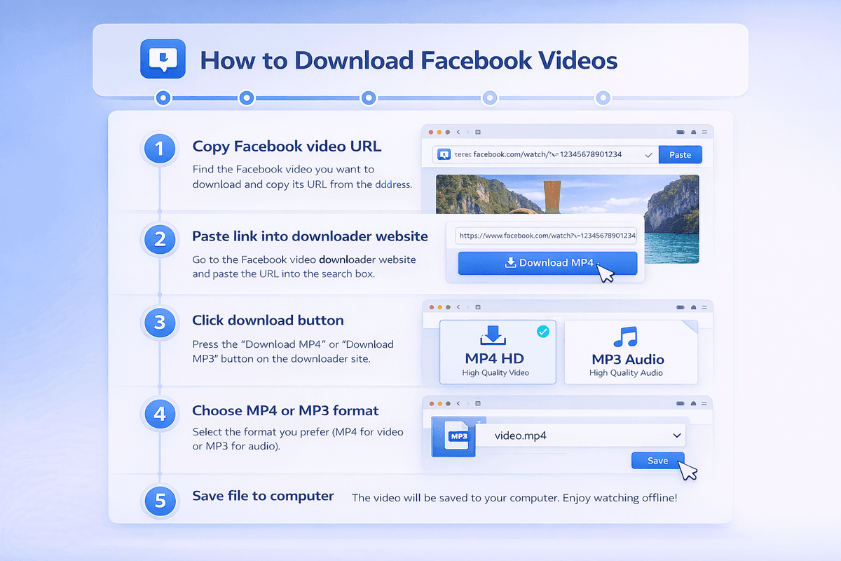 Using Facebook to MP3 converter to extract audio from Facebook video