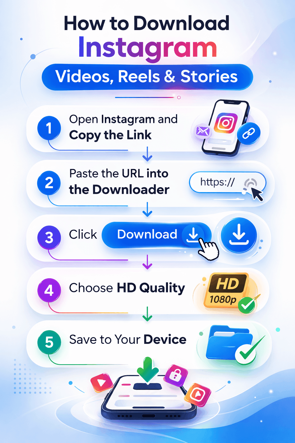 How to Download Instagram Videos, Reels, and Stories Using Instagram downloader online to save HD videos